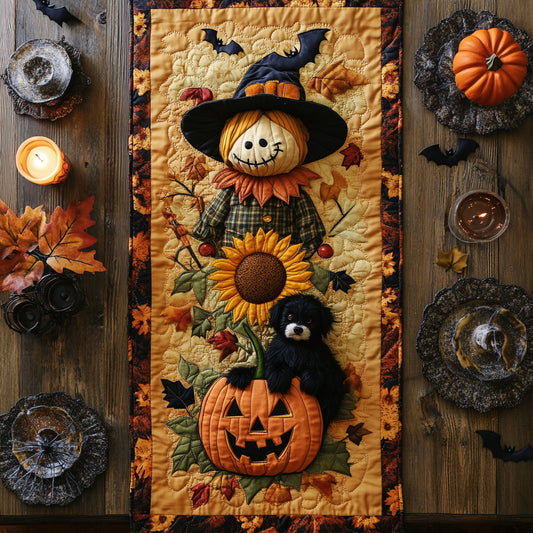 Scarecrow Pumpkin Bliss WN0508040CL Quilted Table Runner