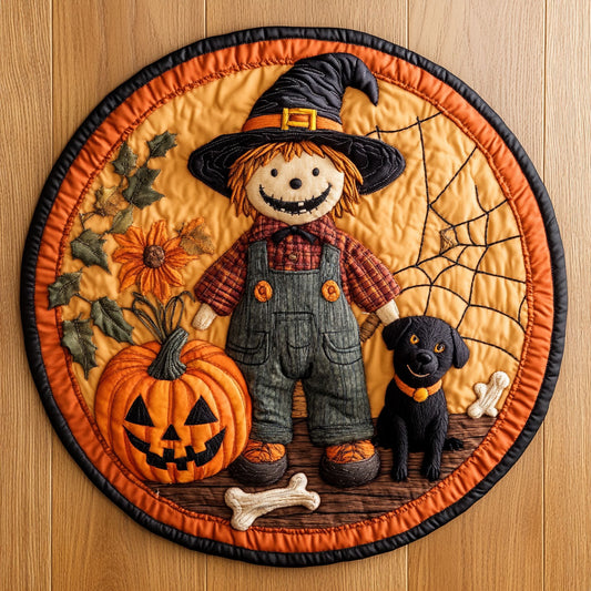 Scarecrow's Fall Glow WN0508029CL Quilted Round Mat