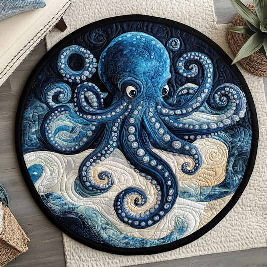 Sea Octopus WX2403089CL Quilted Round Mat
