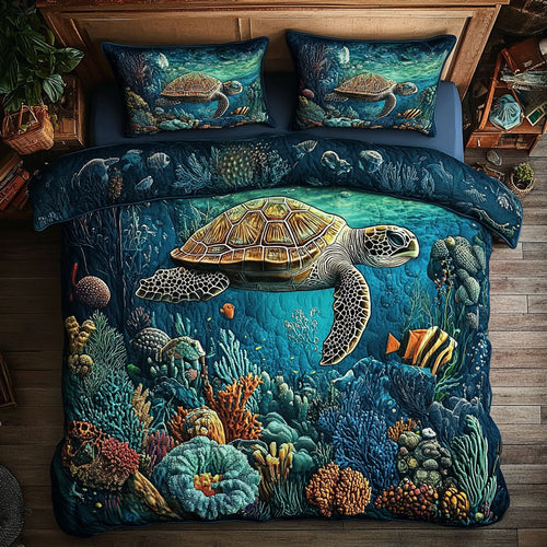 Sea Turtles Marine Life WU2002064CL Duvet Cover Set