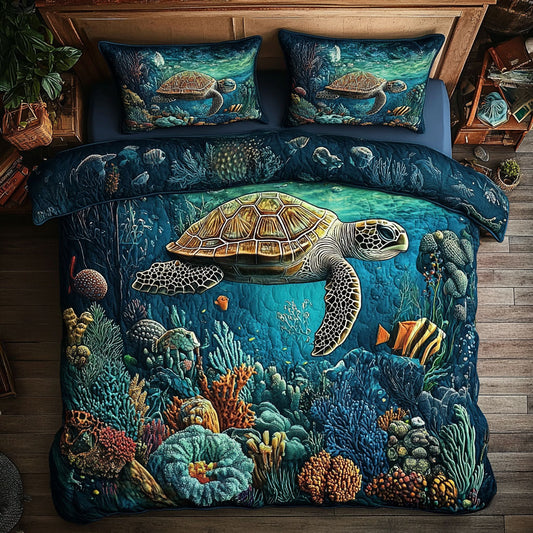 Sea Turtles Marine Life WU2002064CL Duvet Cover Set
