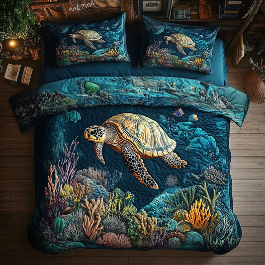 Sea Turtles Marine Life WU2002066CL Duvet Cover Set