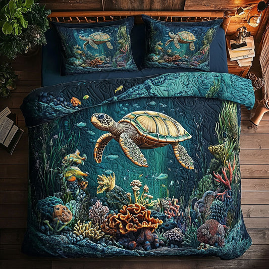 Sea Turtles Marine Life WU2002068CL Duvet Cover Set