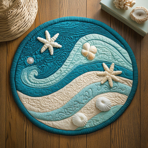 Seashell WX2103141CL Quilted Round Mat