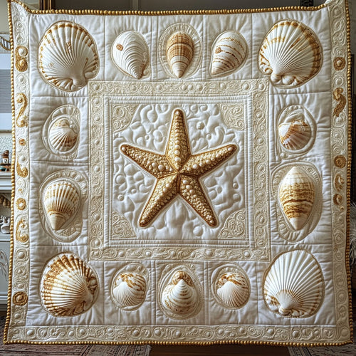 Seashells And Starfish WY0708088CL Quilt