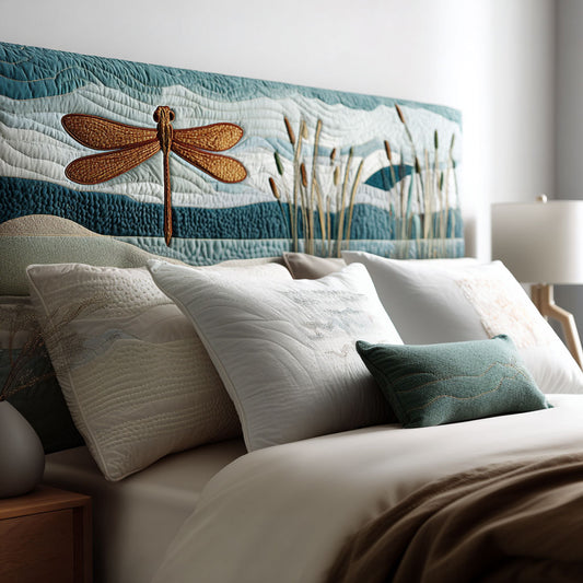 Serene Dragonfly Lakeside WJ3012007CL Quilted Headboard Slipcover