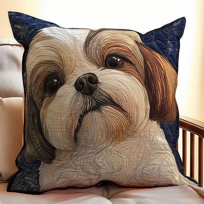 Shih Tzu Dog WX0303145CL Quilt Pillow Case