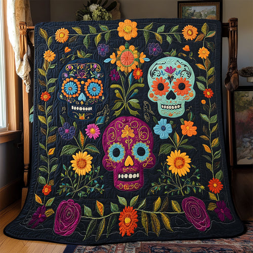 Skull Floral WX0403090CL Quilt