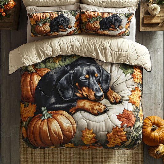 Sleeping Dachshund WU1102002CL Duvet Cover Set
