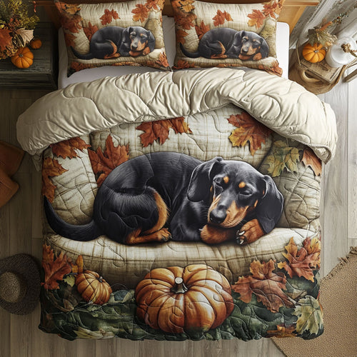 Sleeping Dachshund WU1102004CL Duvet Cover Set