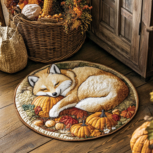 Sleeping Fox WU2103063CL Quilted Round Mat