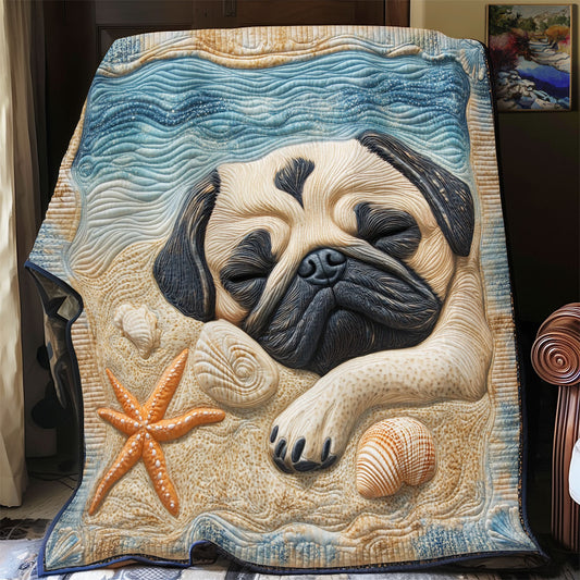 Sleeping Pug WX2003035CL Quilt
