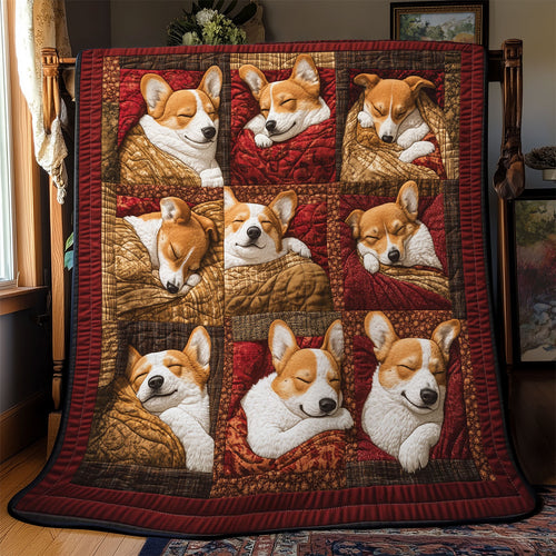 Sleepy Corgi Bliss YR0902033CL Quilt
