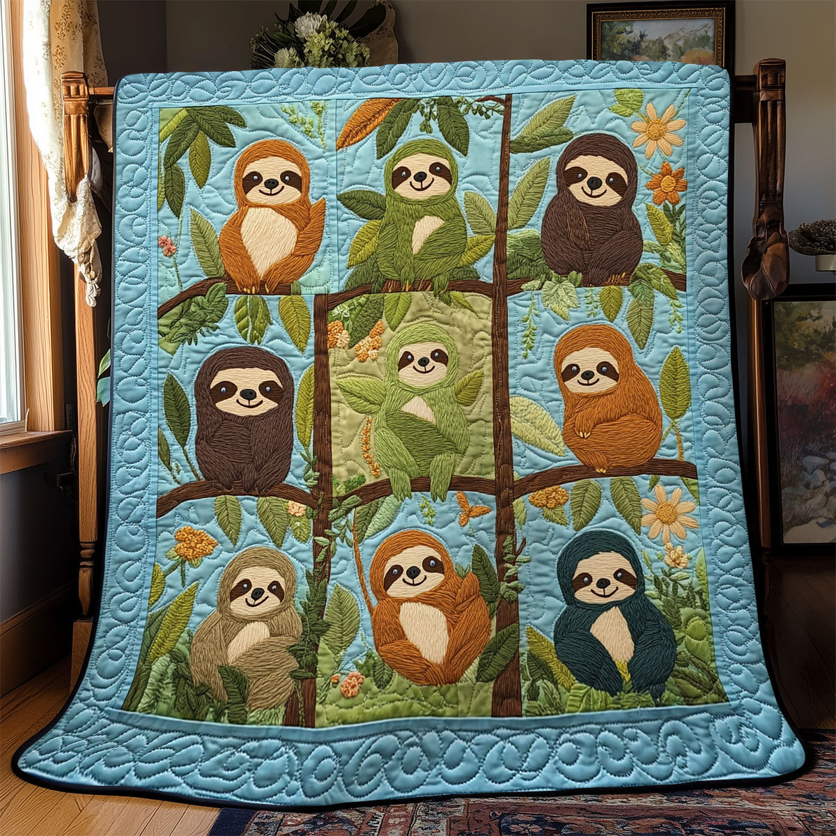 Sleepy Sloth Haven YR0602003CL Quilt