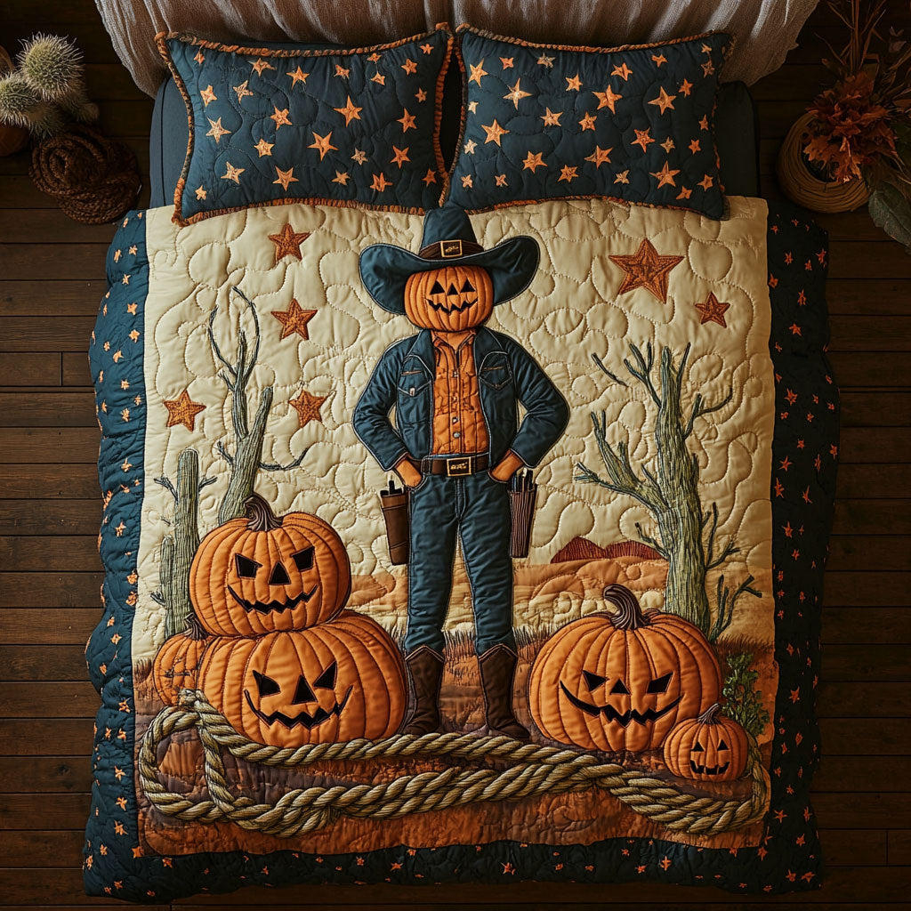 Spooky Cowboy Scarecrow WY0708023CL Duvet Cover Set