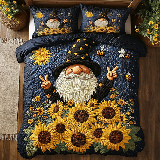 Starry Night Gnome Sunflower WY0708009CL Duvet Cover Set