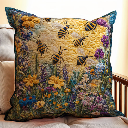 Stunning Garden Beee WX2103066CL Quilt Pillow Case
