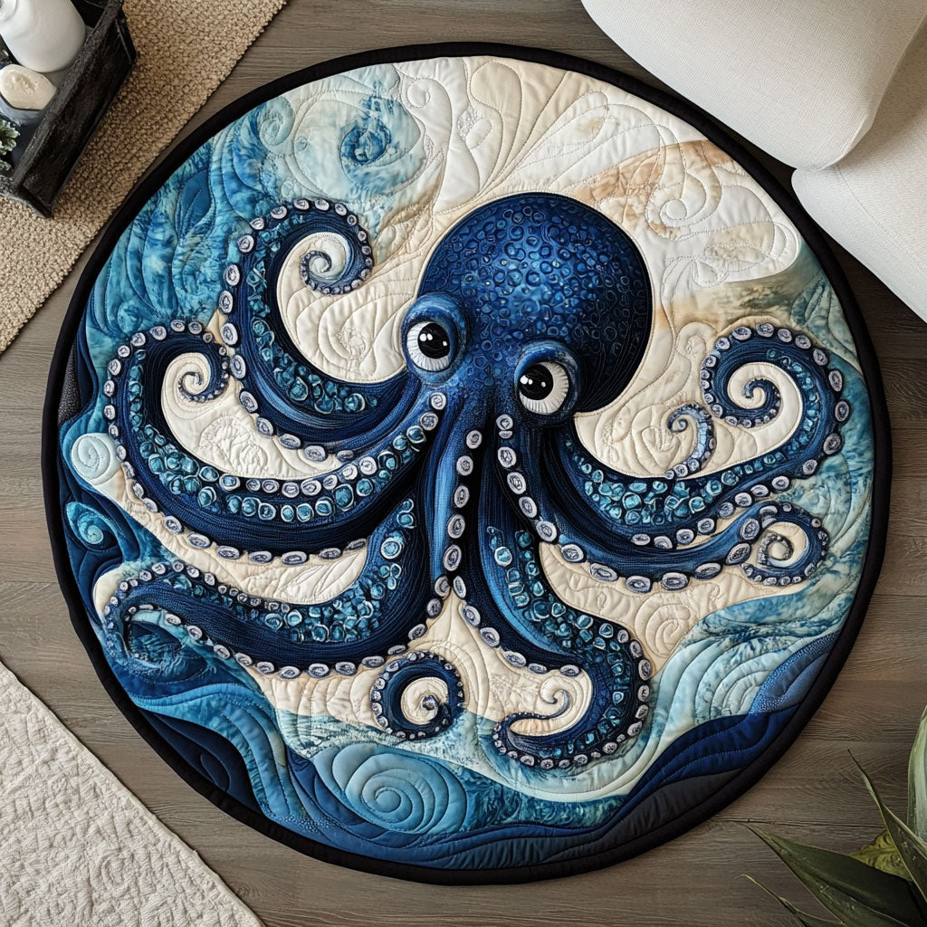 Stunning Octopus WX2403093CL Quilted Round Mat