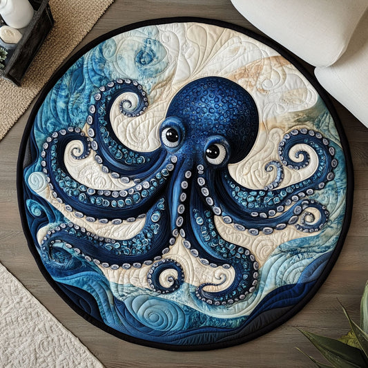 Stunning Octopus WX2403093CL Quilted Round Mat