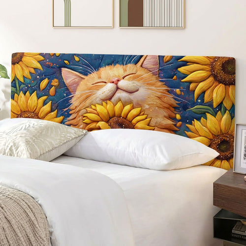 Sunflower Cat WJ2412019CL Quilted Headboard Slipcover