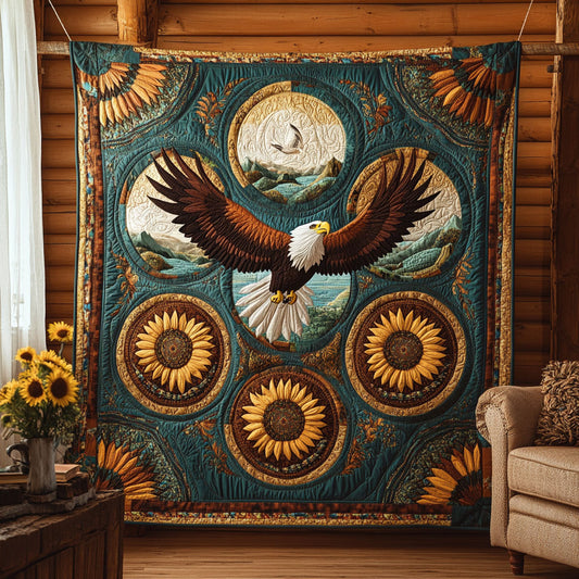 Sunflower Eagle CW0908048CL Quilt