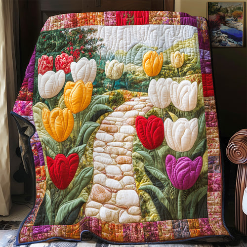 Sunny Path of Tulips YR0301039CL Quilt