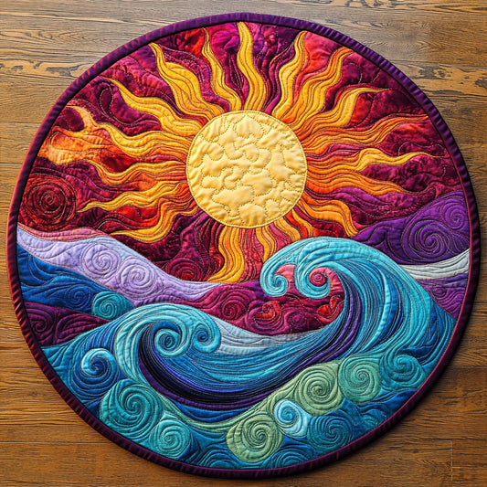 Sunshine Beach WX2403094CL Quilted Round Mat