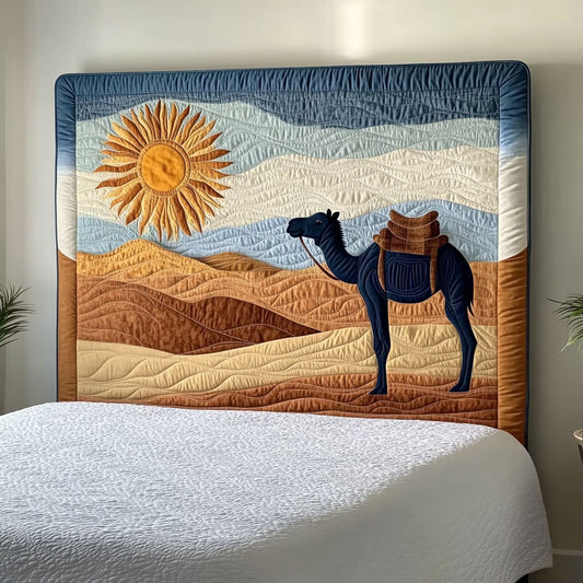 Sunshine Camel WJ1712010CL Quilted Headboard Slipcover