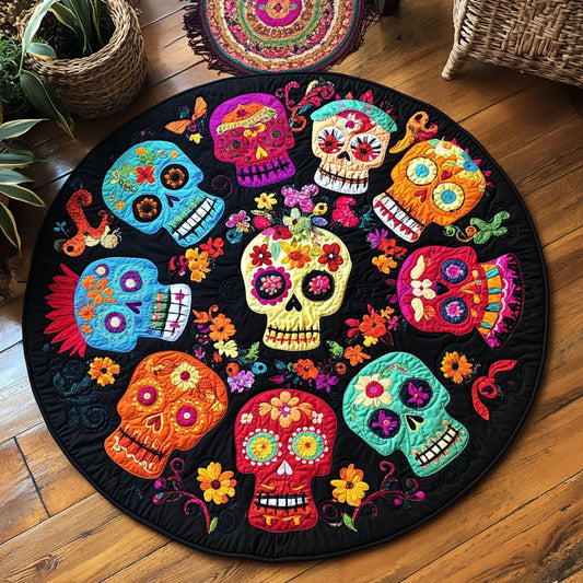 The Eternal Bloom WJ0708144CL Quilted Round Mat