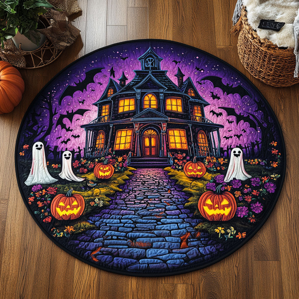 The Grinning Path WJ0708135CL Quilted Round Mat