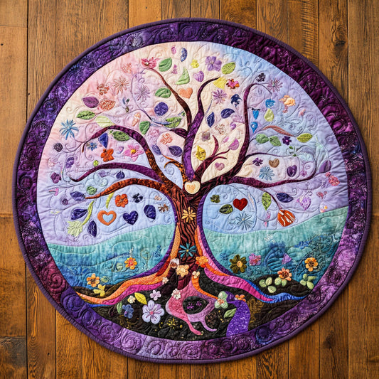 Tree Of Life WU2503026CL Quilted Round Mat