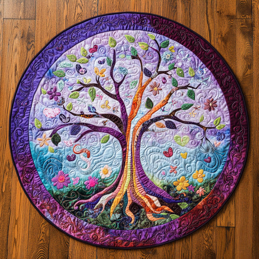 Tree Of Life WU2503027CL Quilted Round Mat