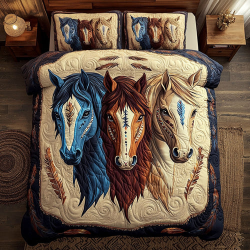 Tribal Horses WU2403027CL Duvet Cover Set