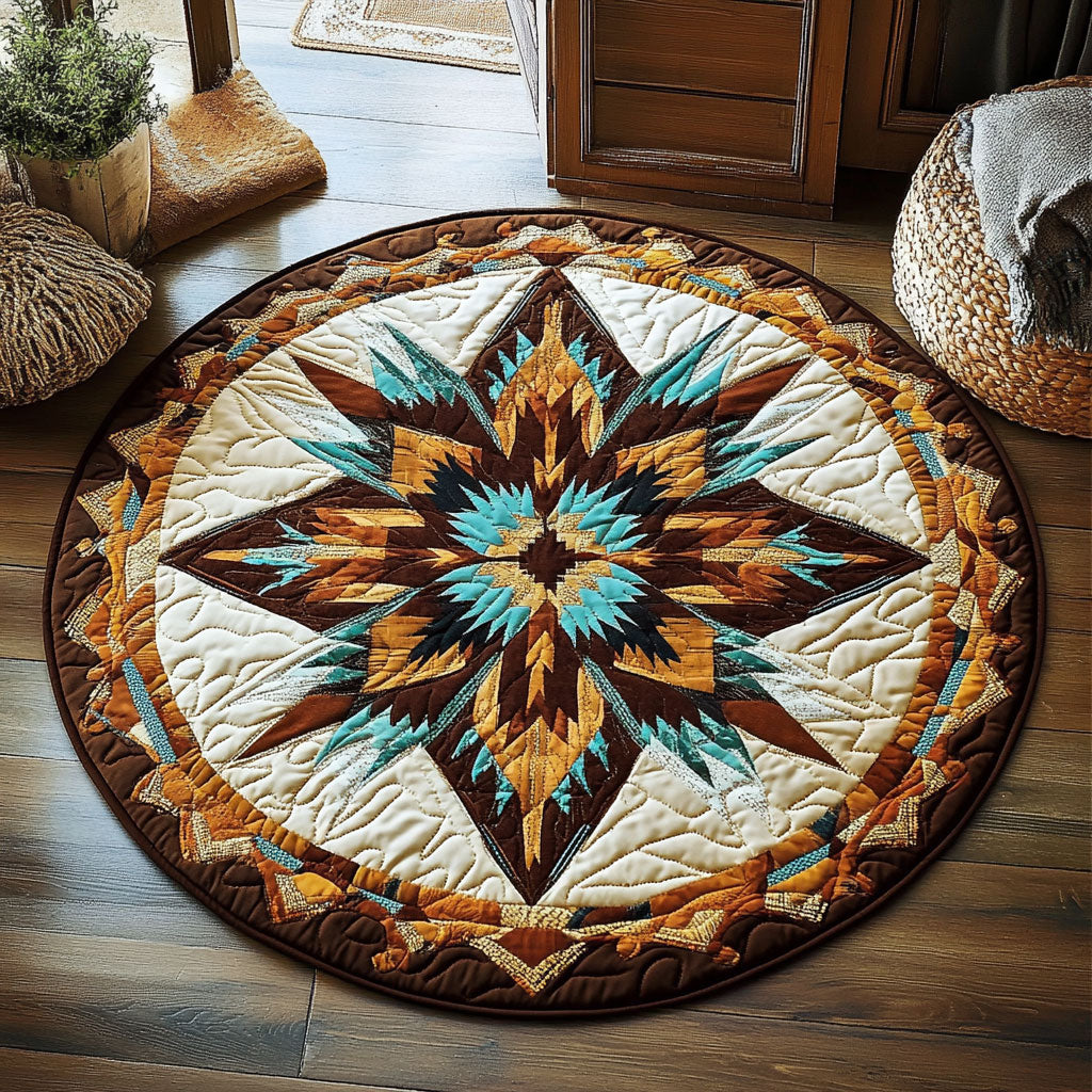 Tribal Mandala WU2003121CL Quilted Round Mat