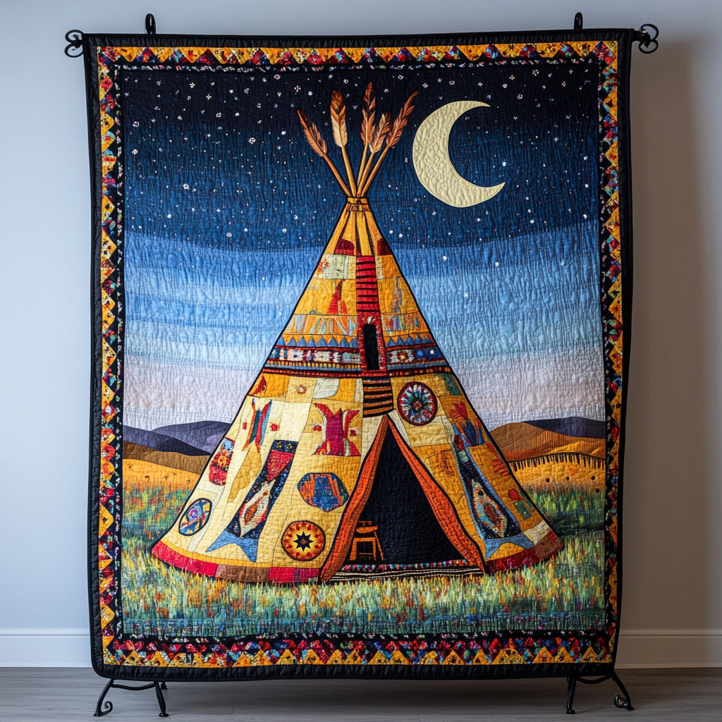 Tribal Teepee WU0911007CL Quilt