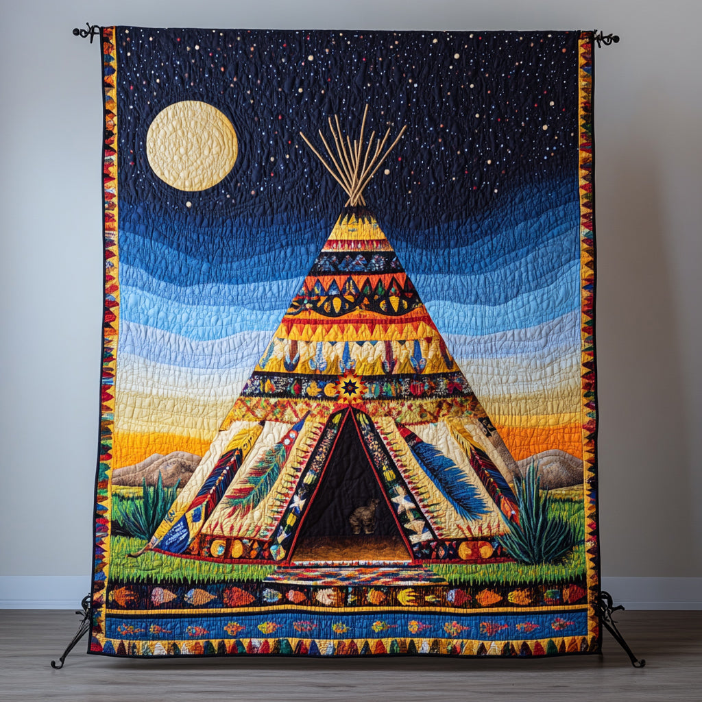 Tribal Teepee WU0911014CL Quilt