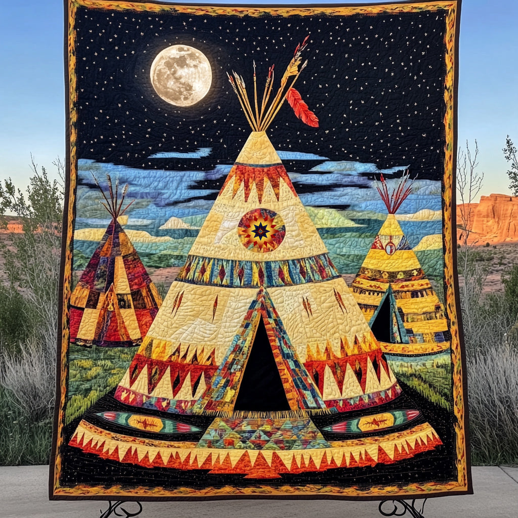 Tribal Teepee WU0911015CL Quilt