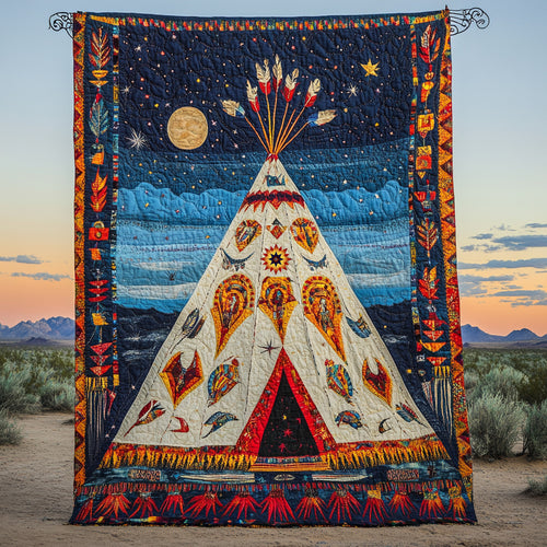 Tribal Teepee WU0911016CL Quilt