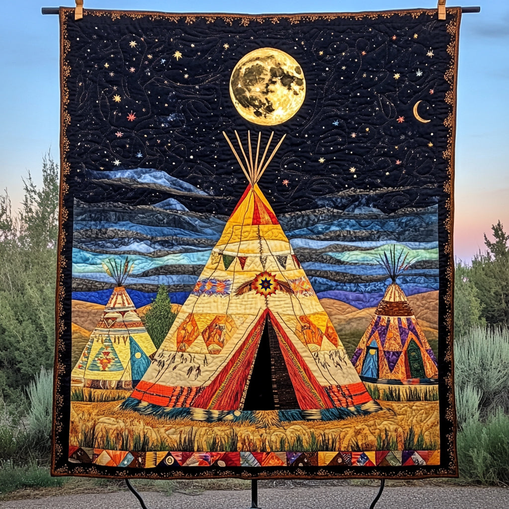 Tribal Teepee WU0911017CL Quilt