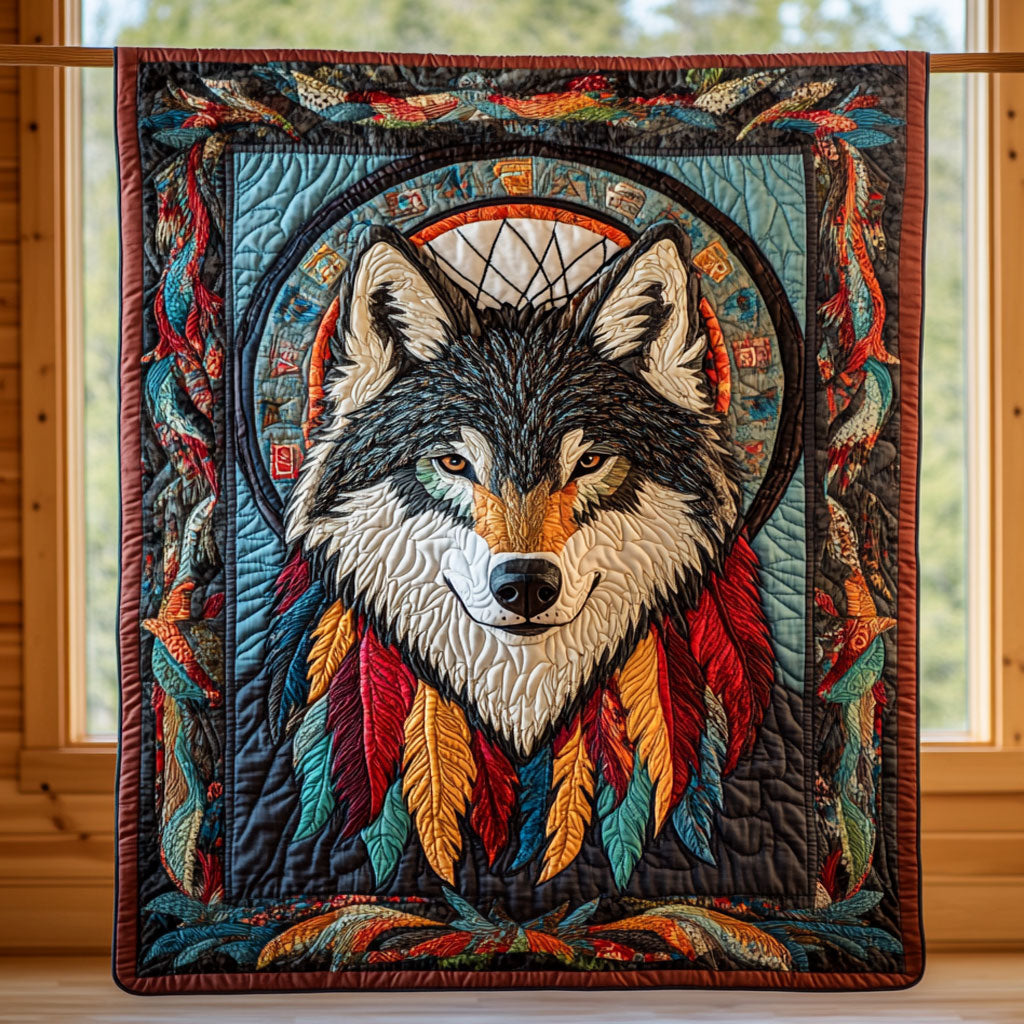 Tribal Wolf CP0808102CL Quilt
