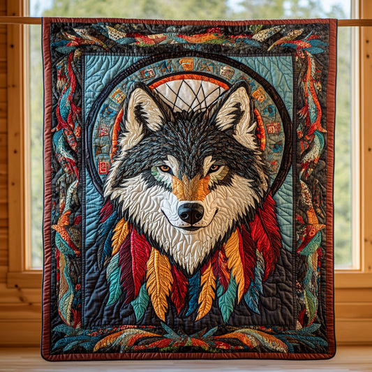 Tribal Wolf CP0808102CL Quilt