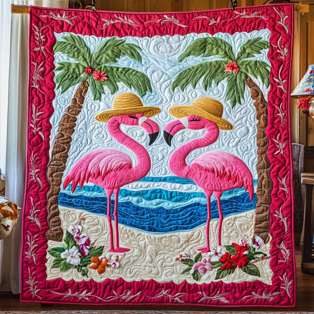 Tropical Lovebirds WY0808042CL Quilt