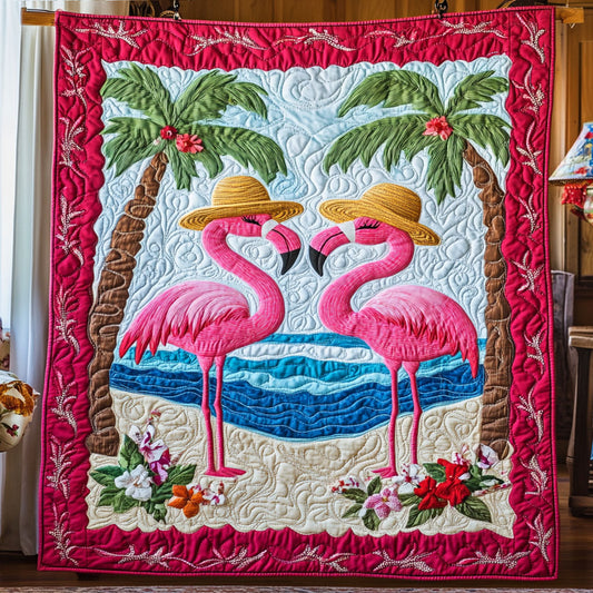 Tropical Lovebirds WY0808042CL Quilt