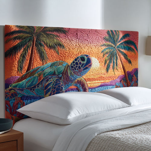 Tropical Turtle WJ1712031CL Quilted Headboard Slipcover