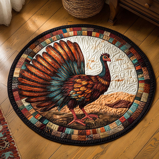 Turkey Track WJ0708150CL Quilted Round Mat