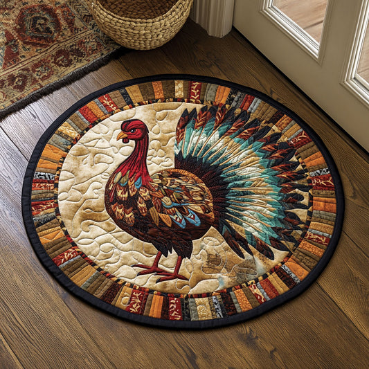 Turkey Track WJ0708151CL Quilted Round Mat