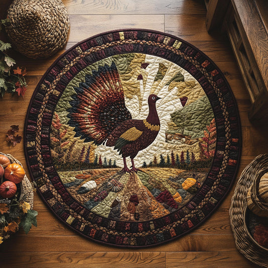 Turkey Track WJ0708152CL Quilted Round Mat