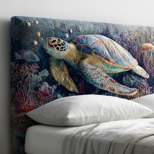 Turtle Drift WJ1712032CL Quilted Headboard Slipcover
