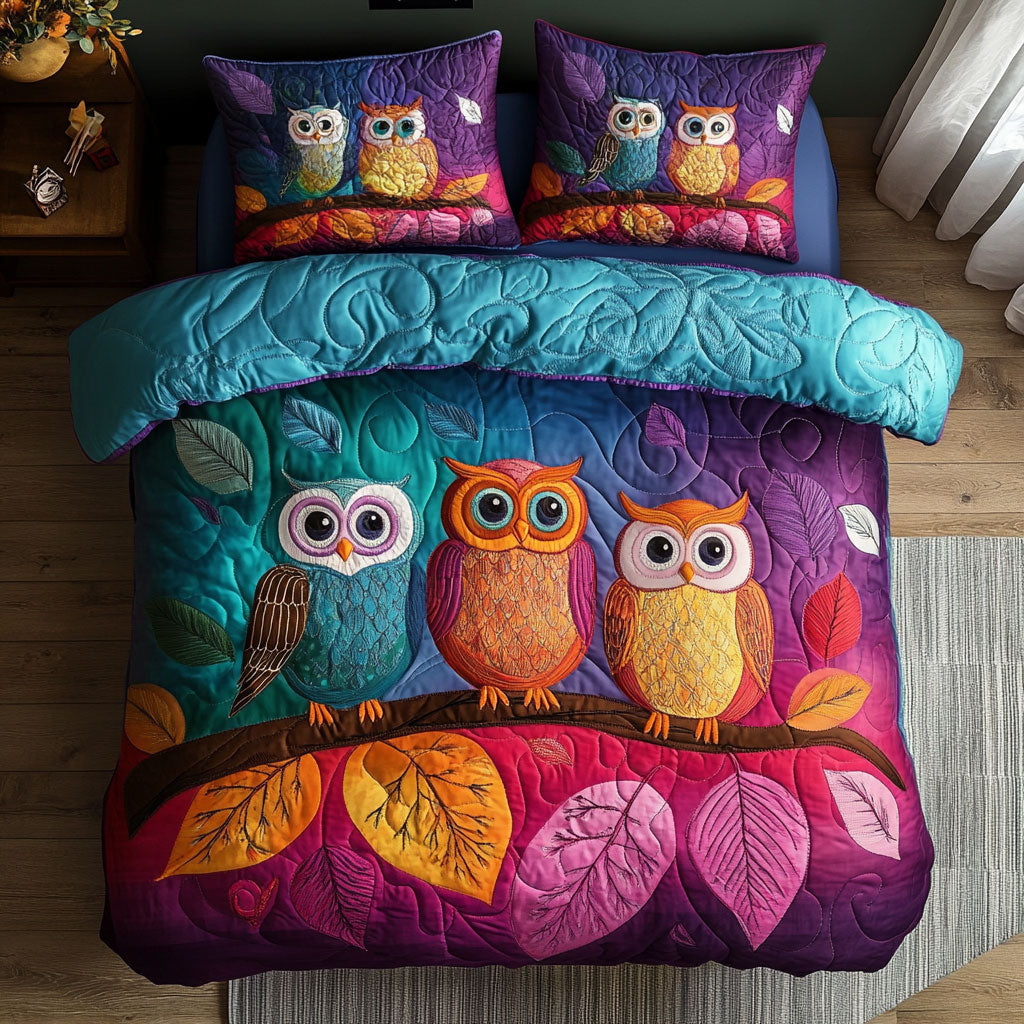 Vibrant Owl WX2403047CL Duvet Cover Set