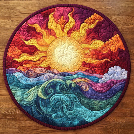 Vibrant Sun WX2403098CL Quilted Round Mat